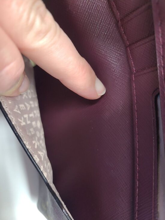 Kate Spade New York Laurel Way Winni Wristlet Deep Plum Tri- Fold